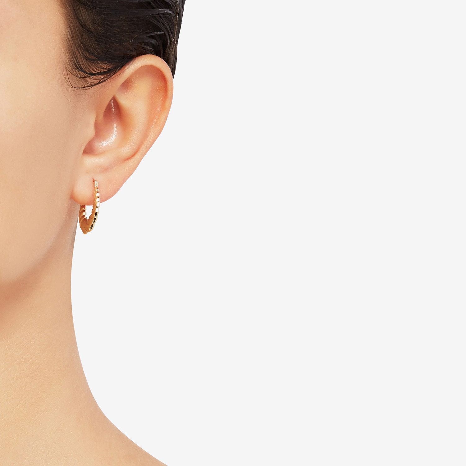 Womens 10K Gold 19.4mm Hoop Earrings