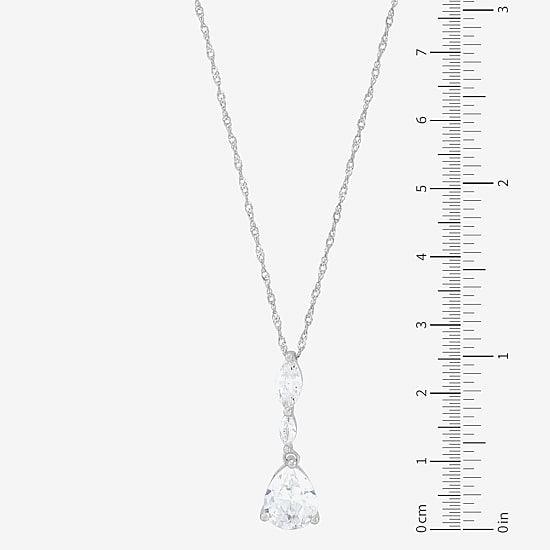 Womens White Cubic Zirconia Sterling Silver 2-pc. Jewelry Set