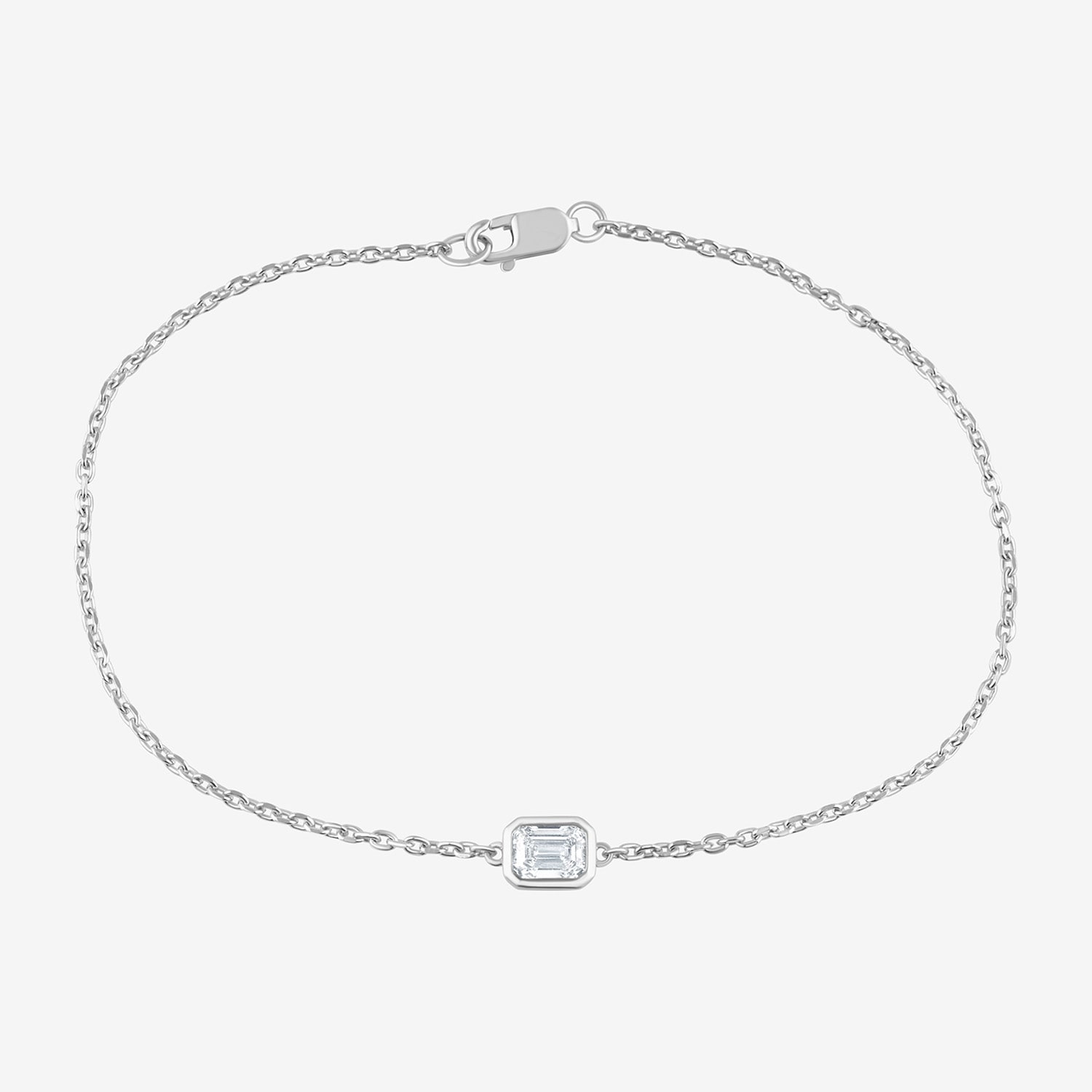 G / Si1-Si2) Womens Sterling Silver 7.25 Inch Solid Cable Chain Bracelet
