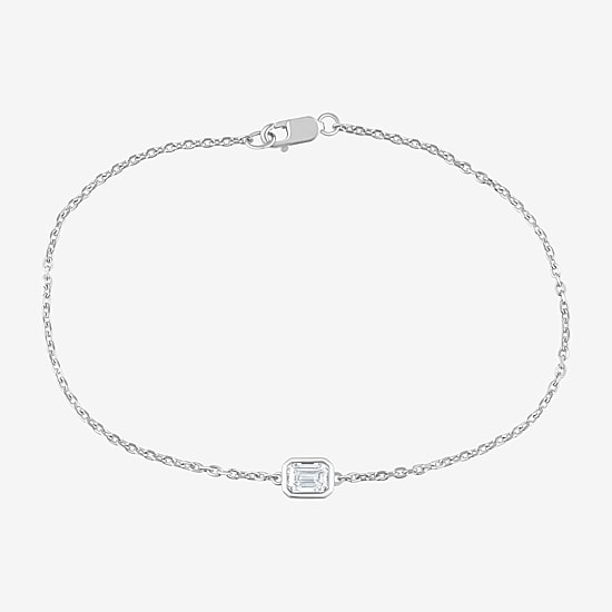 (G / Si1-Si2) Womens Sterling Silver 7.25 Inch Solid Cable Chain Bracelet