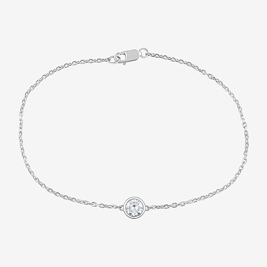 (G / Si1-Si2) Womens Sterling Silver 7.25 Inch Solid Cable Chain Bracelet