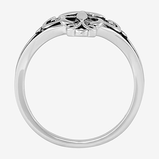 Limited Quantities! Womens Sterling Silver Cross Cocktail Ring