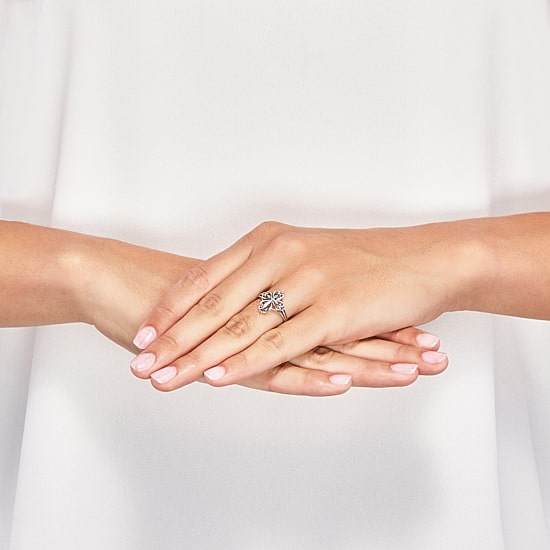 Limited Quantities! Womens Sterling Silver Cross Cocktail Ring