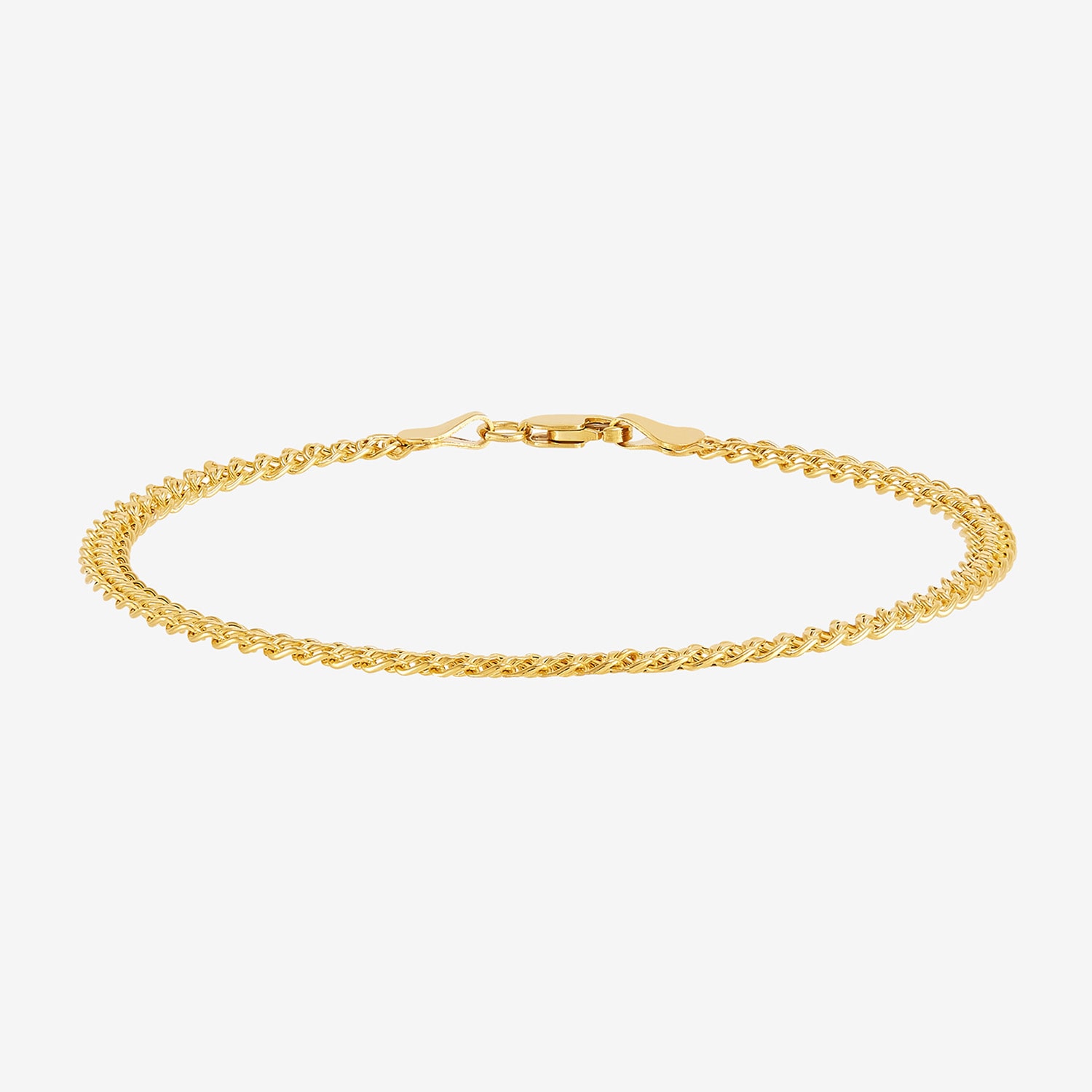 Limited Quantities! Womens 14K Gold 7.5 Inch Hollow Curb Chain Bracelet