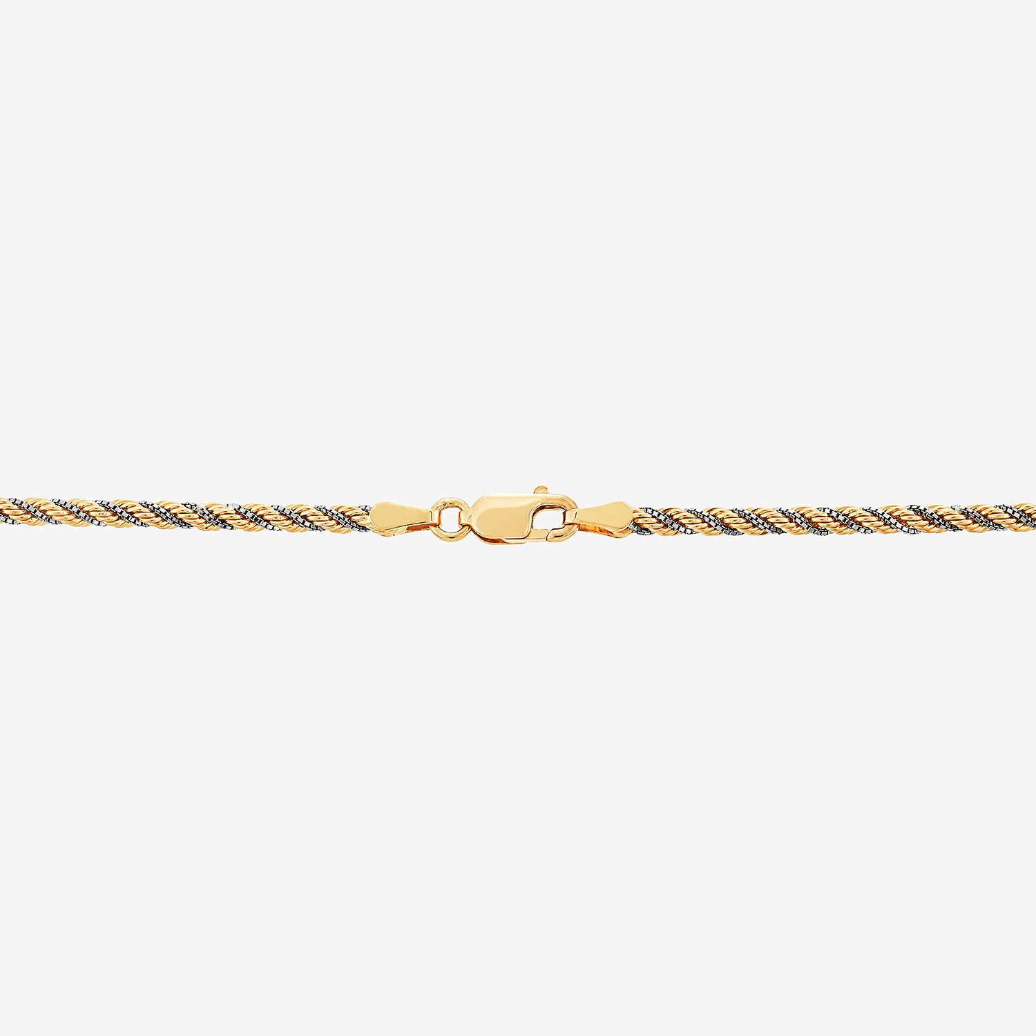 Limited Quantities! Womens 10K Two Tone Gold 20 Inch Rope Chain Necklace