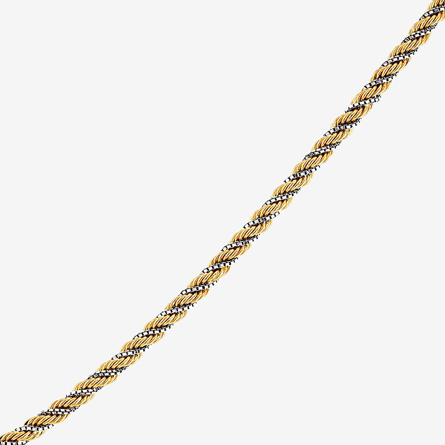 Limited Quantities! Womens 10K Two Tone Gold 20 Inch Rope Chain Necklace
