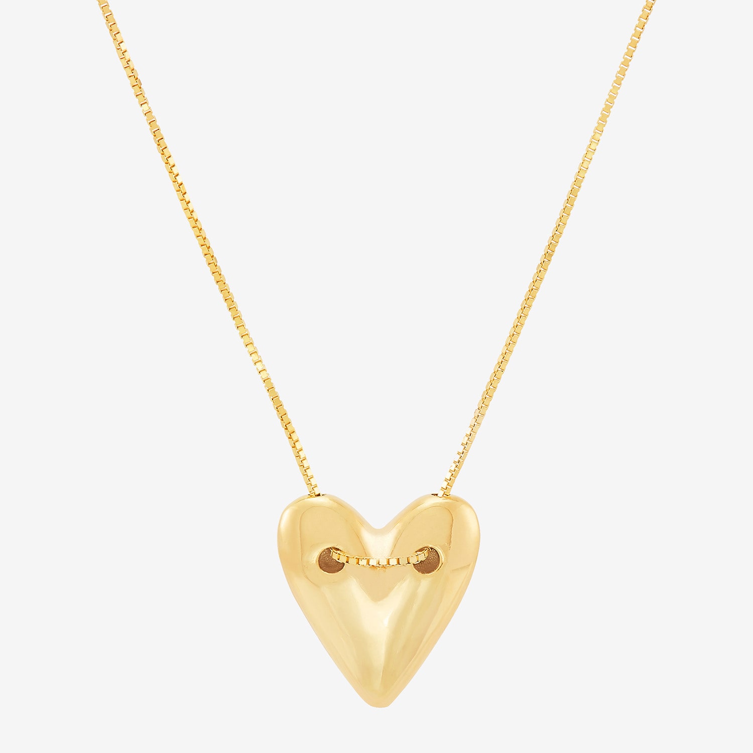 Limited Quantities! Womens 14K Gold Heart Inch Pendant Necklace