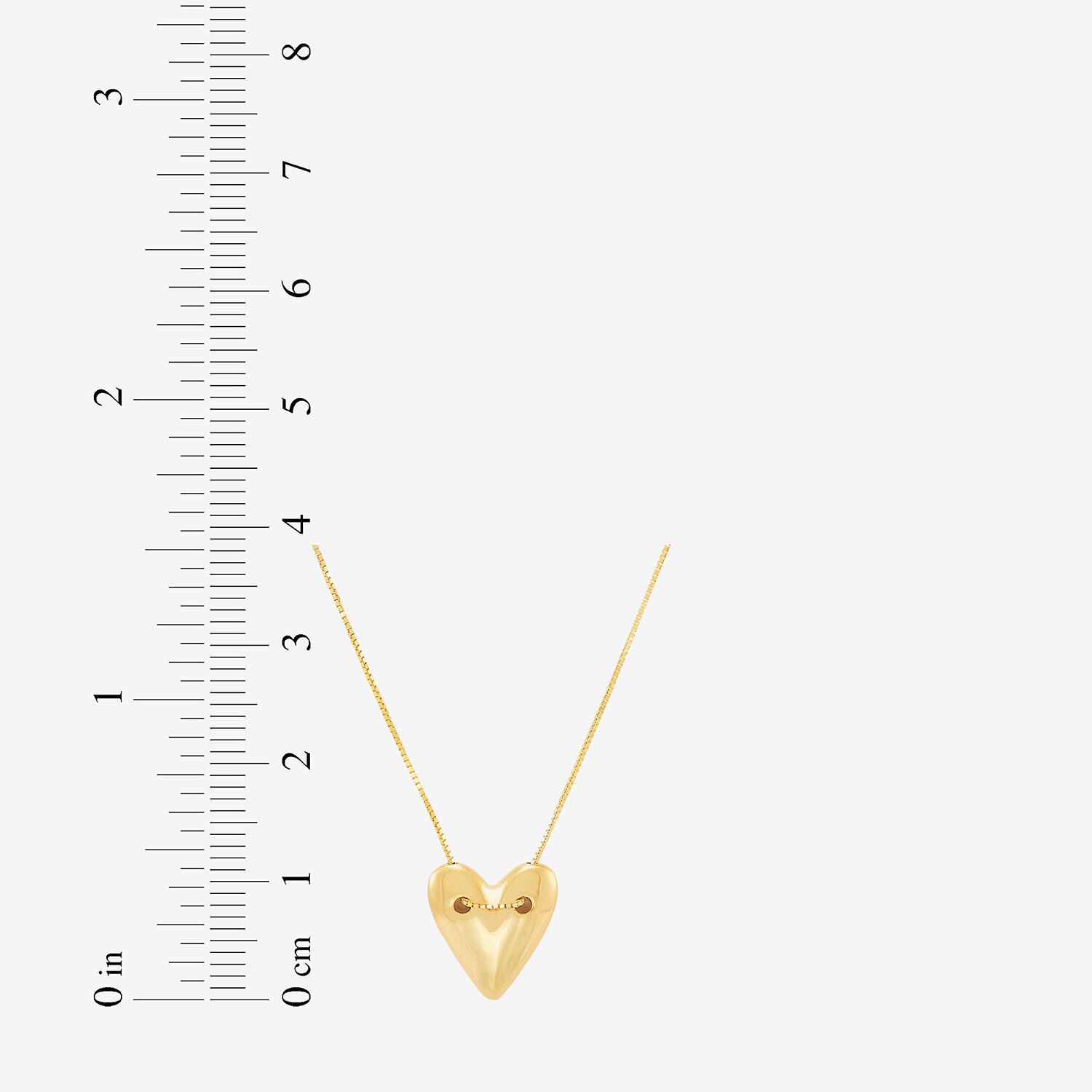 Limited Quantities! Womens 14K Gold Heart Inch Pendant Necklace