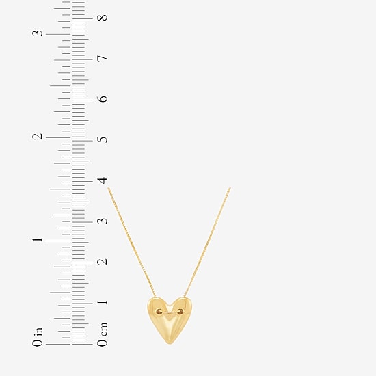 Limited Quantities! Womens 14K Gold Heart 18 Inch Pendant Necklace