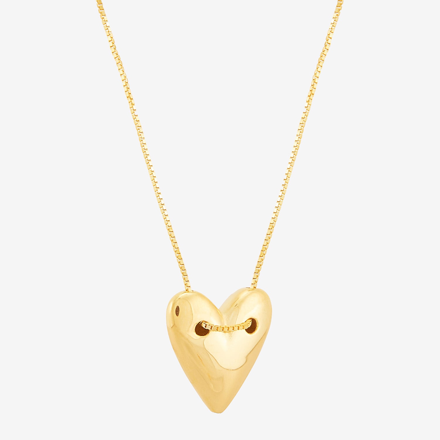 Limited Quantities! Womens 14K Gold Heart Inch Pendant Necklace