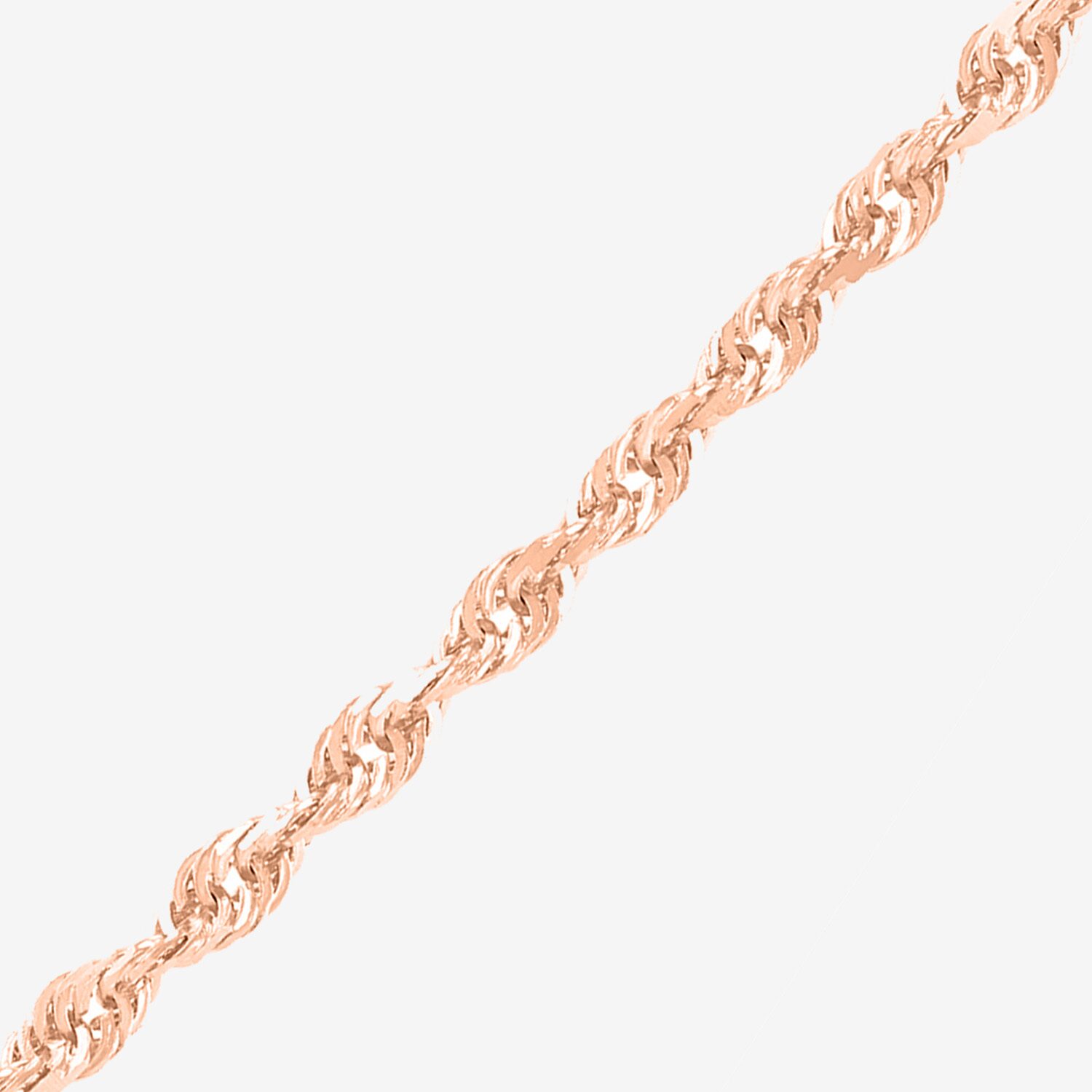 Limited Quantities! Womens 14K Rose Gold 30 Inch Rope Chain Necklace