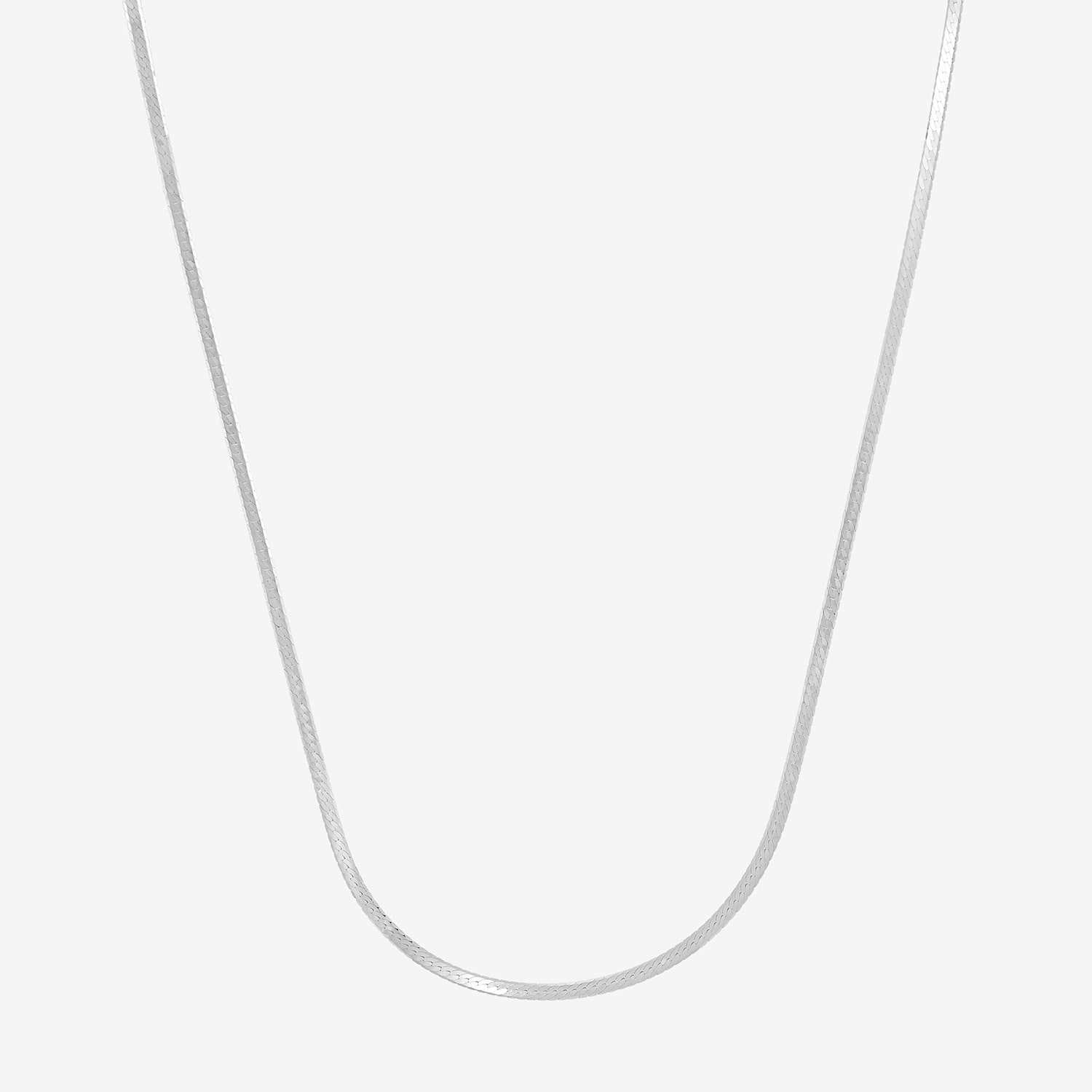 Limited Quantities! Womens 10K White Gold 20 Inch Herringbone Chain Necklace