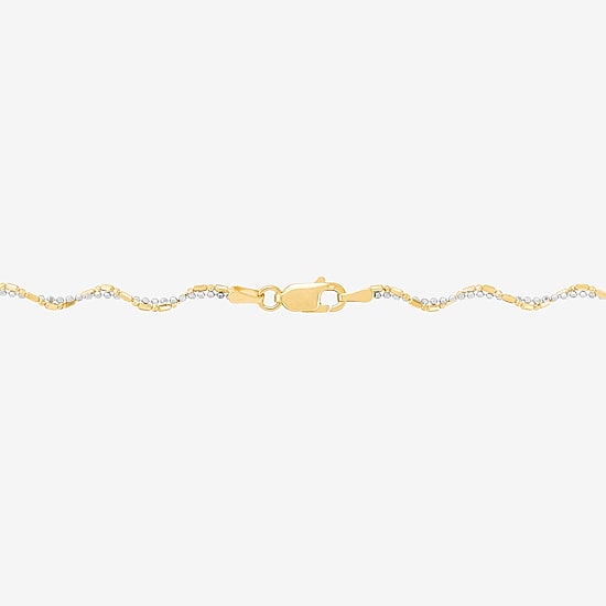 Limited Quantities! Womens 10K Two Tone Gold 18 Inch Bead Chain Necklace
