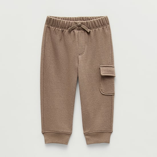 Okie Dokie Baby Boys Cinched Regular Fit French Terry Pull-On Pant