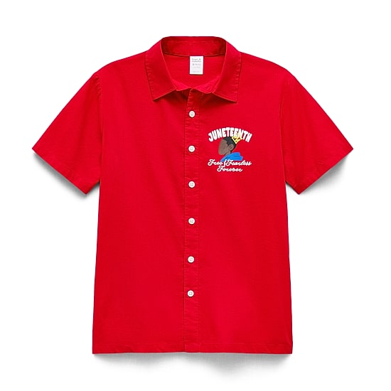 Hope & Wonder Juneteenth Unisex Short Sleeve Regular Fit Button-Down Shirt