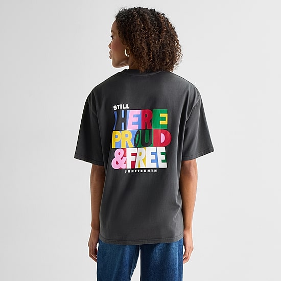 Hope & Wonder Juneteenth Unisex Adult Crew Neck Short Sleeve Regular Fit Graphic T-Shirt