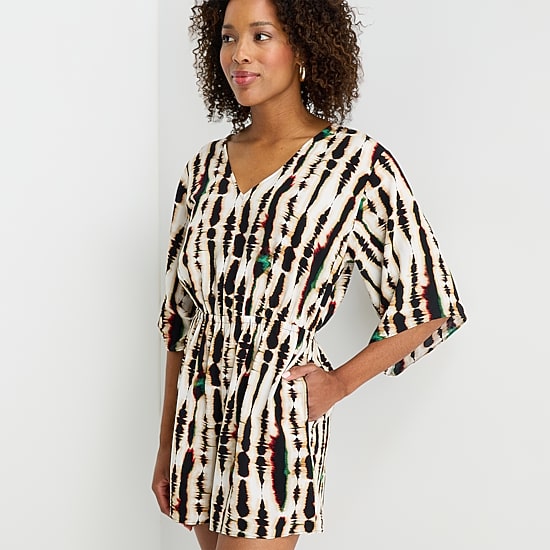 Hope & Wonder Juneteenth Elbow Sleeve Womens Romper