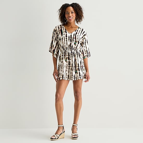 Hope & Wonder Juneteenth Elbow Sleeve Womens Romper