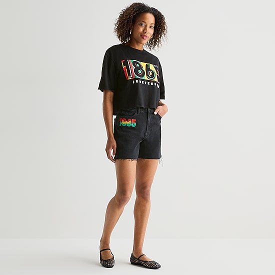 Hope & Wonder Juneteenth Womens Denim Short