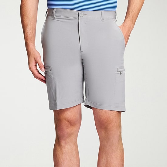 IZOD Swingflex Golf Mens 9 1/2" Stretch Fabric Quick Dry Cargo Short