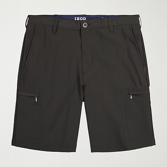 IZOD Swingflex Golf Mens 10 1/2" Big and Tall Stretch Fabric Quick Dry Cargo Short
