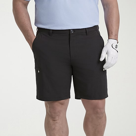 IZOD Swingflex Golf Mens 10 1/2" Big and Tall Stretch Fabric Quick Dry Cargo Short