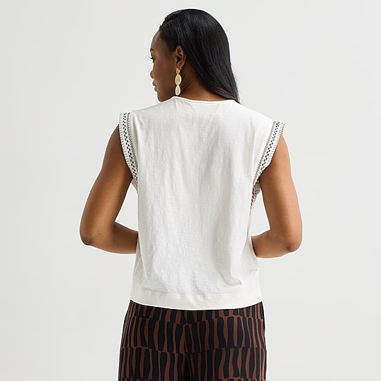 Liz Claiborne Womens Round Neck Sleeveless Blouse