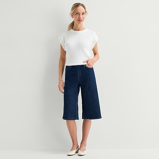 Liz Claiborne Denim Cullotte Jeans