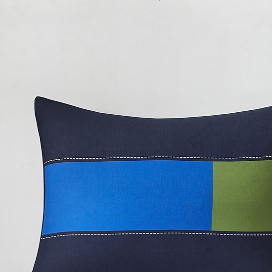 Intelligent Design Emmett 5-Pc Stripes 100% Cotton Comforter Set with Decorative Pillows