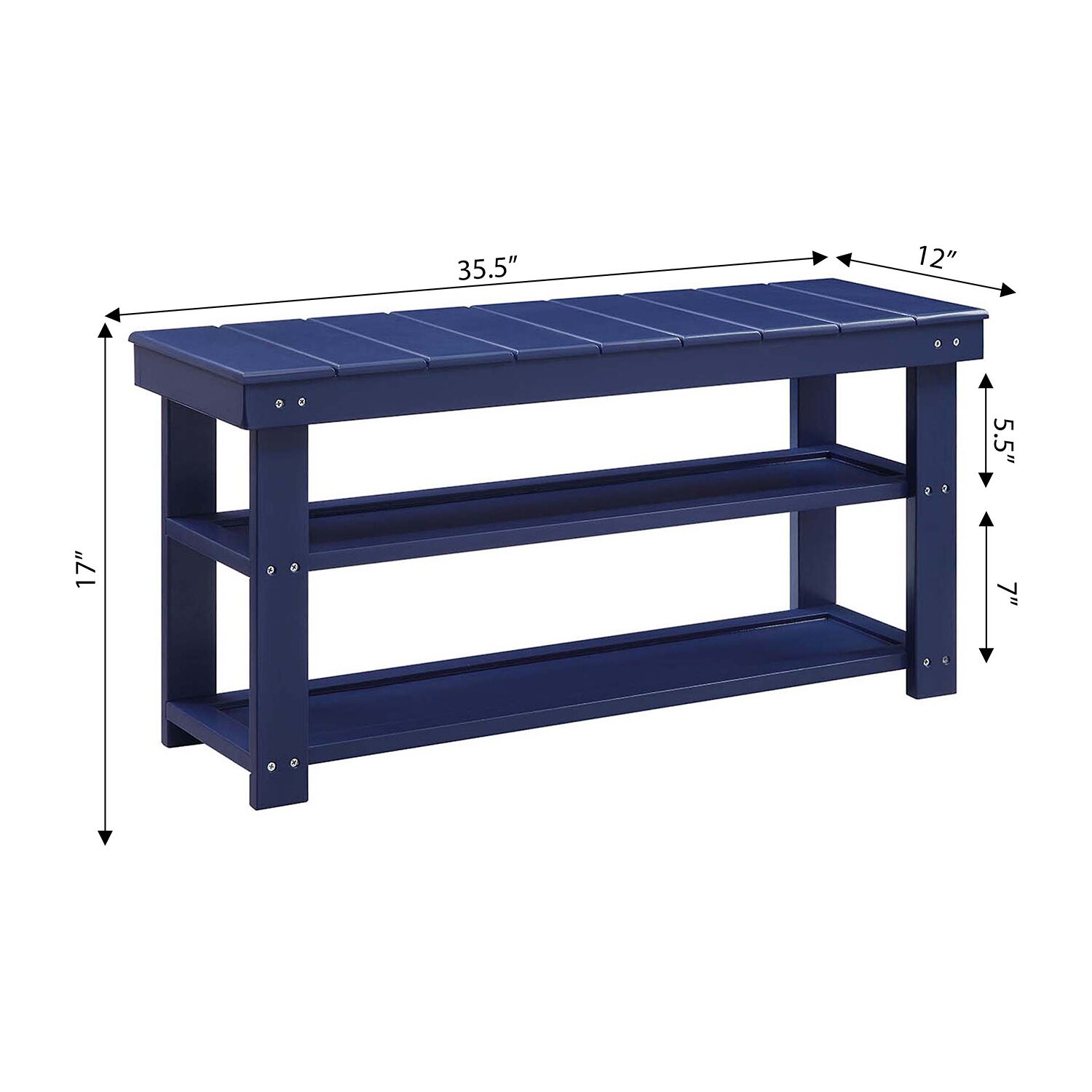 Convenience Concepts Oxford Utility Mudroom Bench