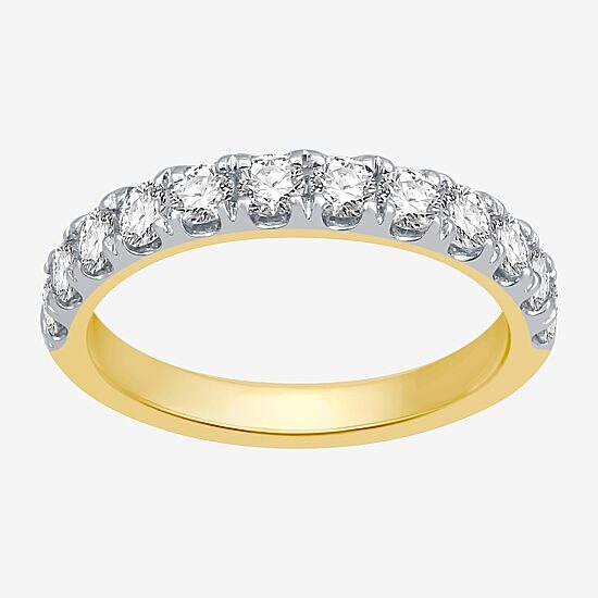 (H-I / I1) Womens 3MM 1 CT. T.W. Lab Grown White Diamond 10K Gold Wedding Band