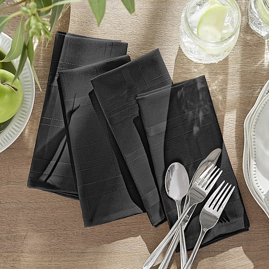 Threadmade Elegance Plaid Damask 4-pc. Napkins