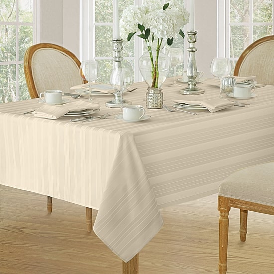 Threadmade Denley Stripe Jacquard Tablecloth