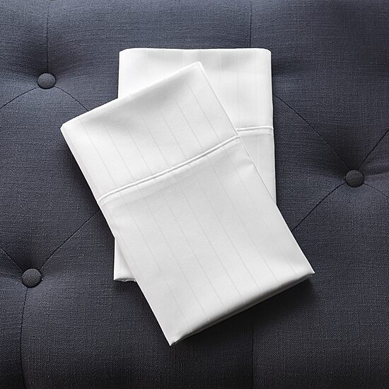 Liz Claiborne 600tc Cotton Sateen Dobby Stripe Wrinkle Free Pillowcases