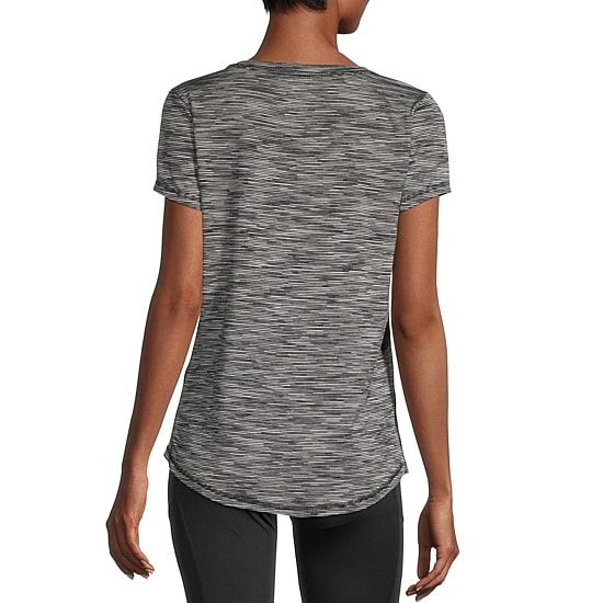 Xersion Womens Performance V Neck Short Sleeve T-Shirt Tall
