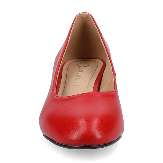 Journee Collection Saarii Womens Round Closed Toe Block Heel Pumps