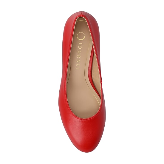 Journee Collection Saarii Womens Round Closed Toe Block Heel Pumps