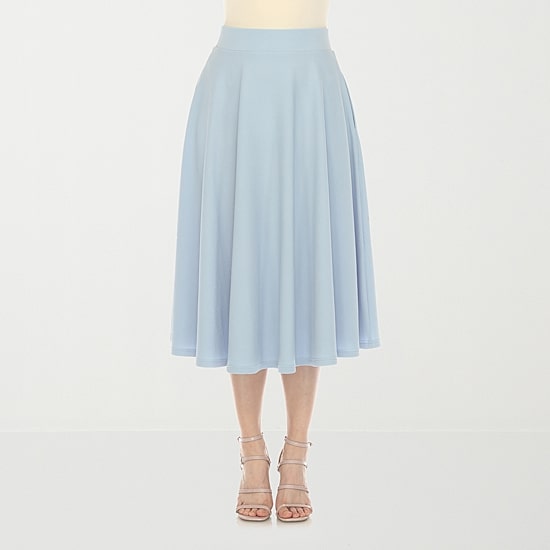 White Mark Womens Midi A-Line Skirt