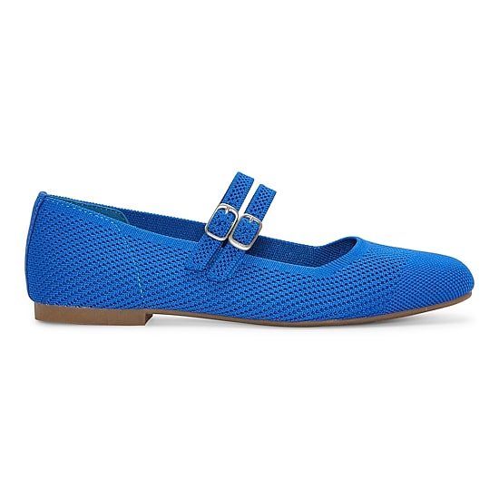Mixit Double Buckle Mary Jane Womens Square Closed Toe Ballet Flats ...