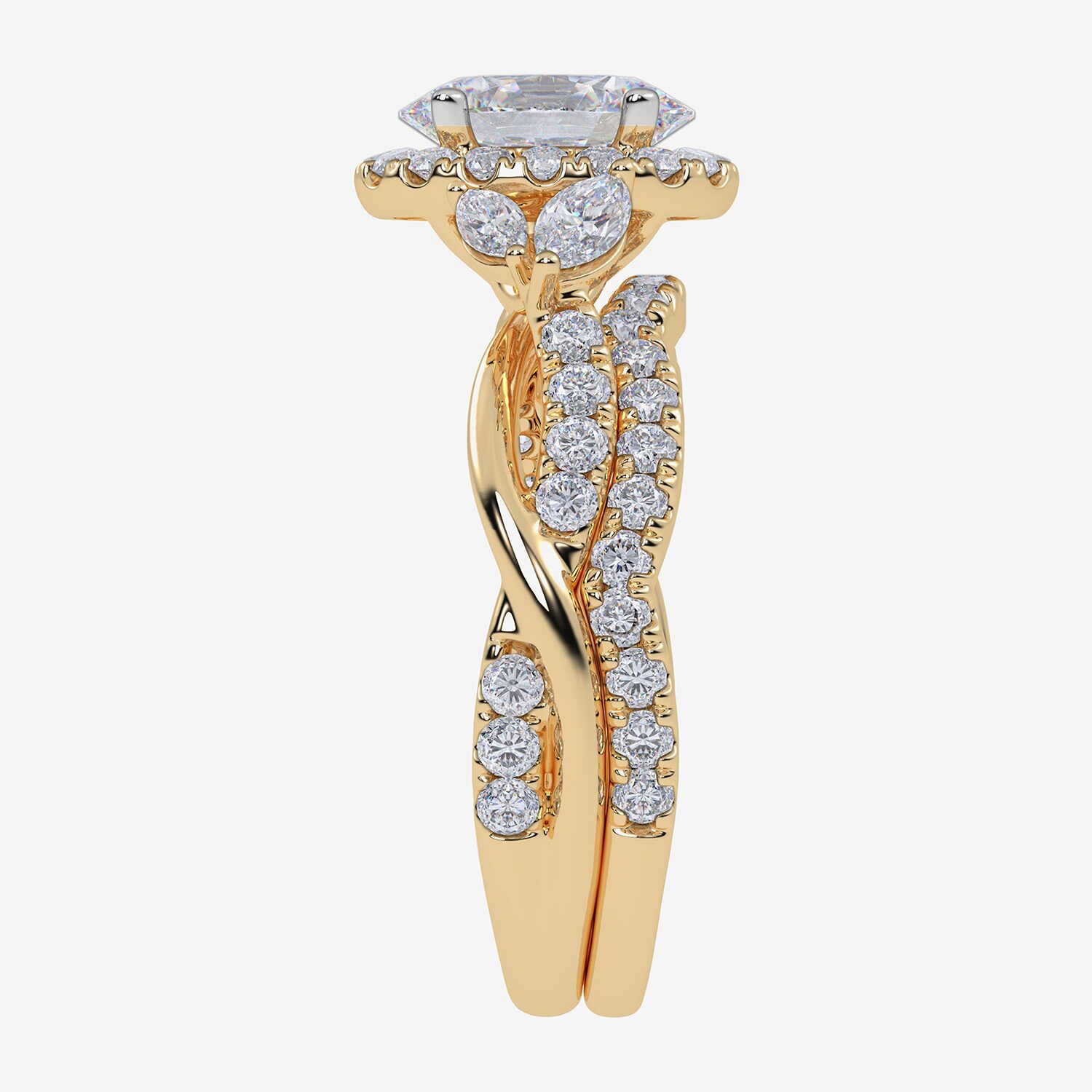 Signature By Modern Bride (G-H,Vs2-Si1) Womens 1 1/2 CT. T.W. Lab Grown White Diamond 14K Gold Oval Halo Engagement Ring