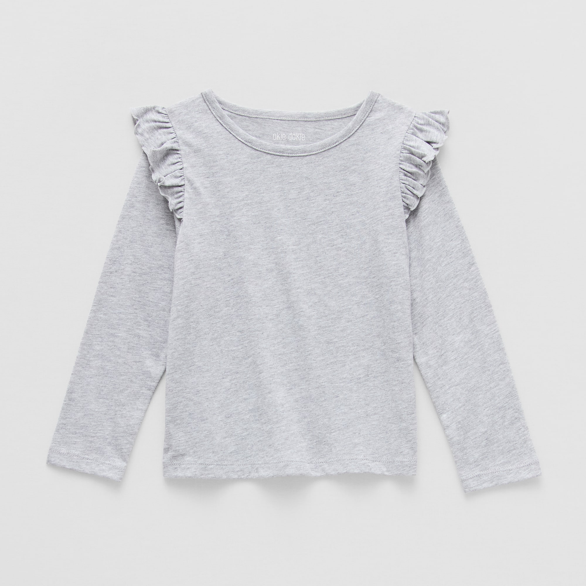 Okie Dokie Toddler & Little Girls Round Neck Long Sleeve T-Shirt