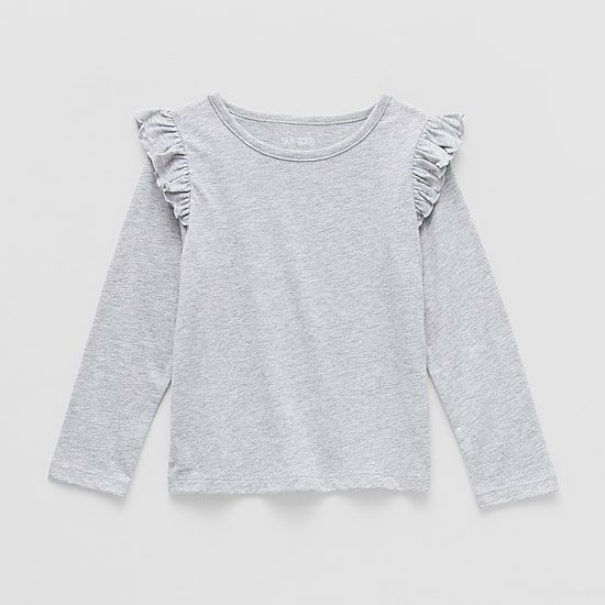 Okie Dokie Toddler & Little Girls Round Neck Long Sleeve T-Shirt