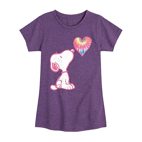 Big Kid Girls Crew Neck Short Sleeve Peanuts T-Shirt