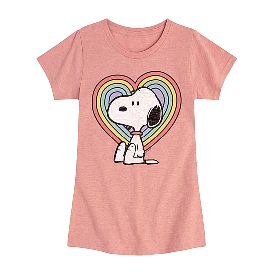 Big Kid Girls Crew Neck Short Sleeve Peanuts T-Shirt
