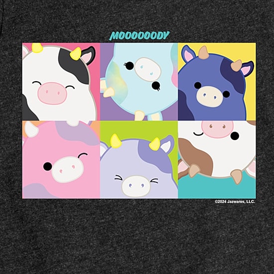 Big Kid Girls Crew Neck Short Sleeve Squishmallows T-Shirt