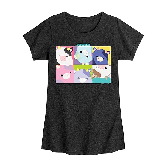 Big Kid Girls Crew Neck Short Sleeve Squishmallows T-Shirt