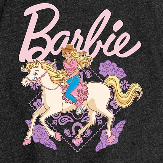 Big Kid Girls Crew Neck Short Sleeve Barbie T-Shirt