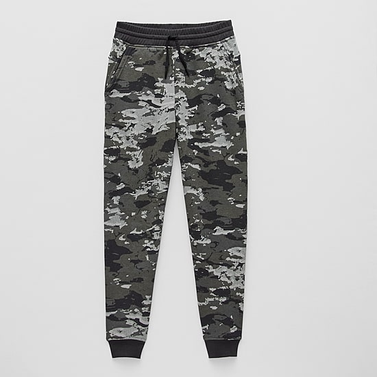 Xersion Little & Big Kid Boys Cuffed Mid Rise Regular Fit Fleece Jogger Pant