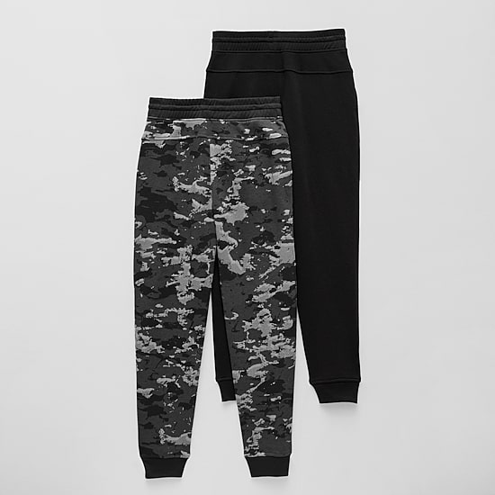 Xersion Little & Big Kid Boys Cuffed Mid Rise Regular Fit Fleece Jogger Pant