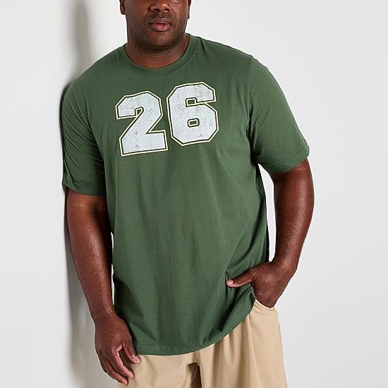 Xersion Mens Crew Neck Short Sleeve Regular Fit Big and Tall Graphic T-Shirt